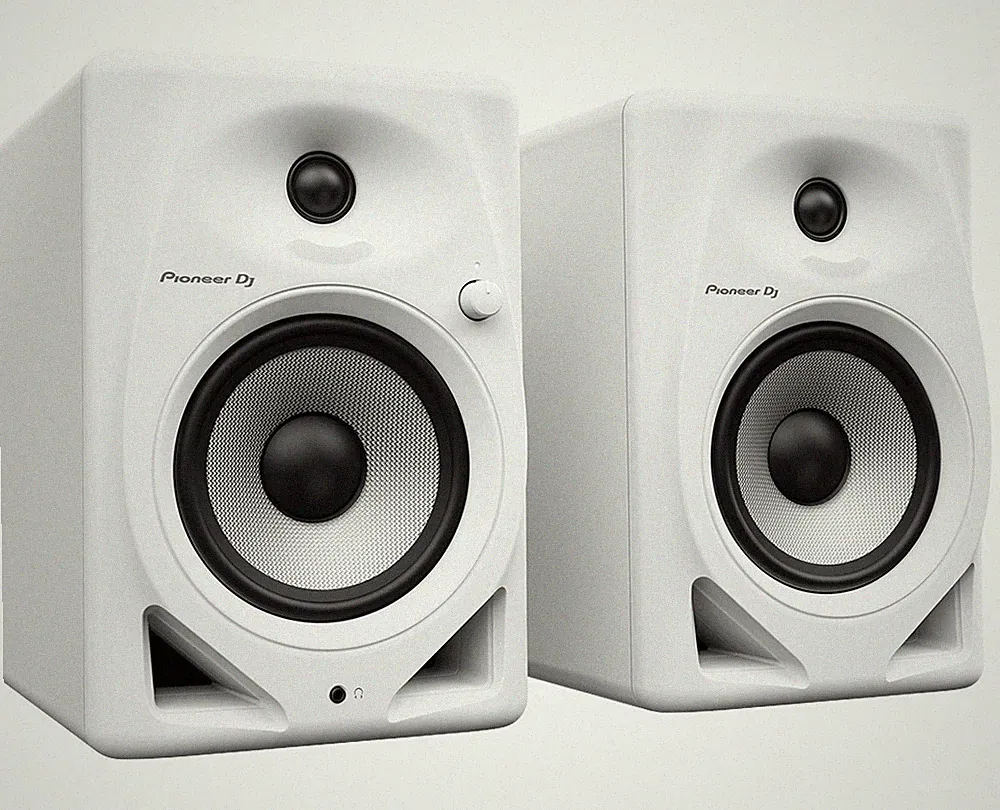 Pioneer DJ DM-50D 5" White Active Monitor Powered Speaker w/ DJ & Production DSP