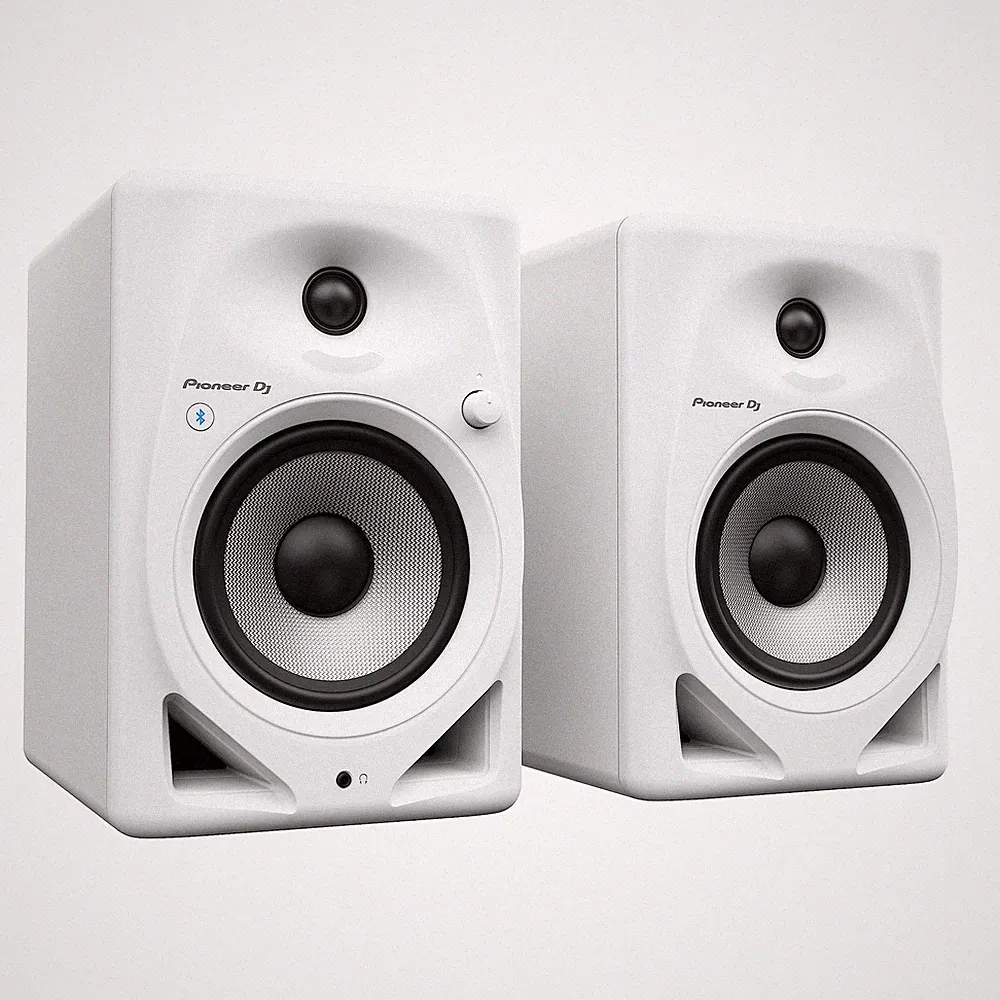 Pioneer DJ DM-50D-BT 5-inch Active Monitors, Bluetooth, White, Pair