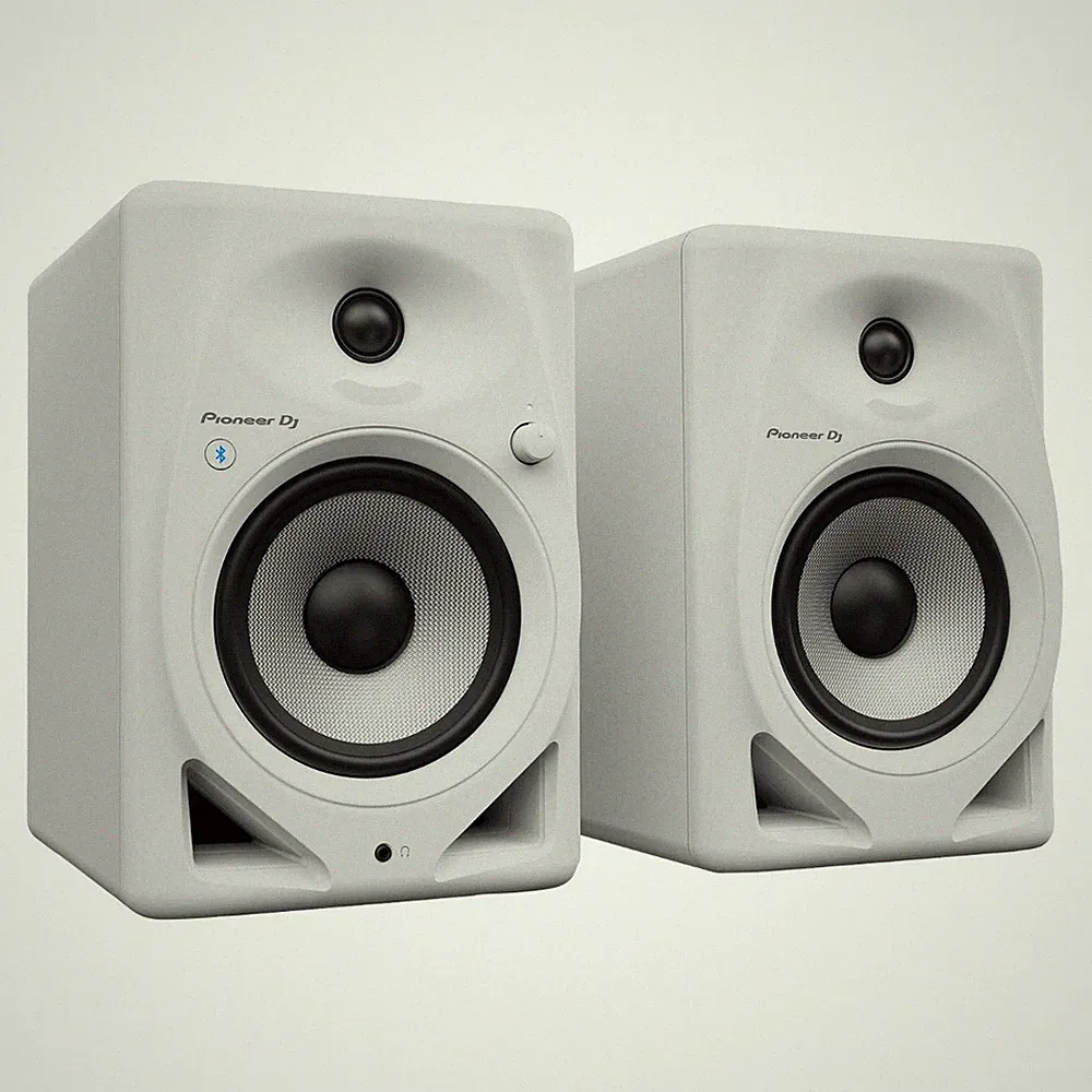 Pioneer DJ DM-50D-BT-W 5" White Desktop Monitor Speakers with Bluetooth