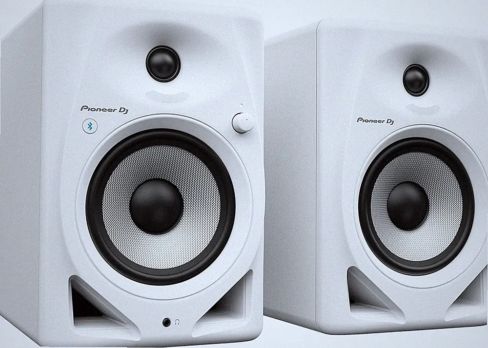Pioneer DJ DM-50D-BT White Powered Studio Monitor Active Speaker Pair +Bluetooth