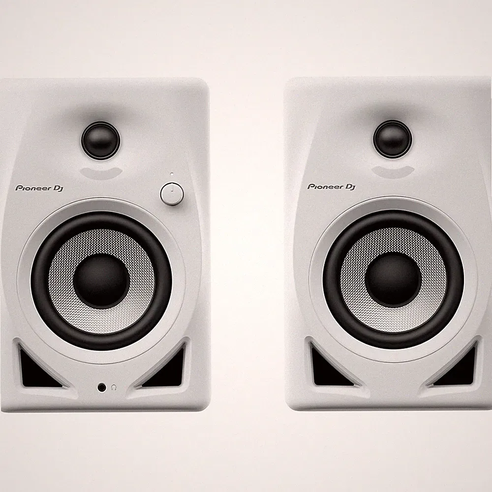Pioneer DJ DM40D 4" Desktop Monitor System, White Refurbished