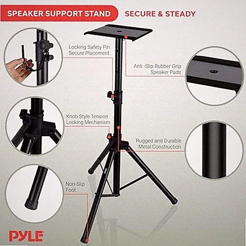 Pioneer DJ Professional Studio Monitor Tripod Stand PSTND32 - Black