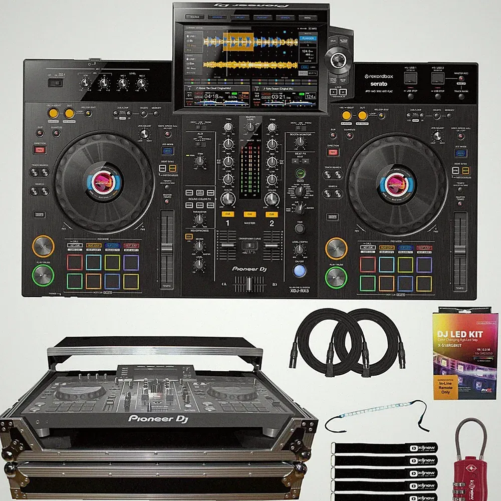 Pioneer DJ XDJ-RX3 All-In-One Rekordbox Serato DJ Controller System, Silver Case