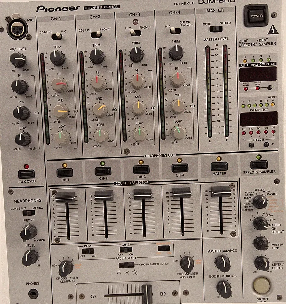 Pioneer DJM-600 Professional DJ Mixer – Classic 4-Channel Industry Standard