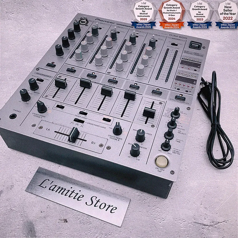 Pioneer DJM-600 Silver Professional DJ Mixer 4-Channel 4ch DJM600 Tested Japan