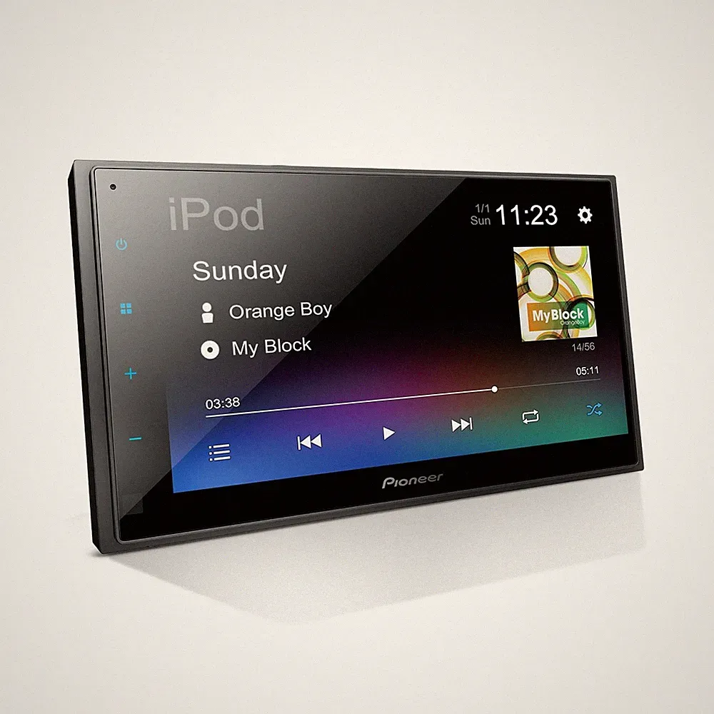 Pioneer DMH-130BT 6.8" Resistive Touchscreen, Double Din–Bluetooth,Backup Camera