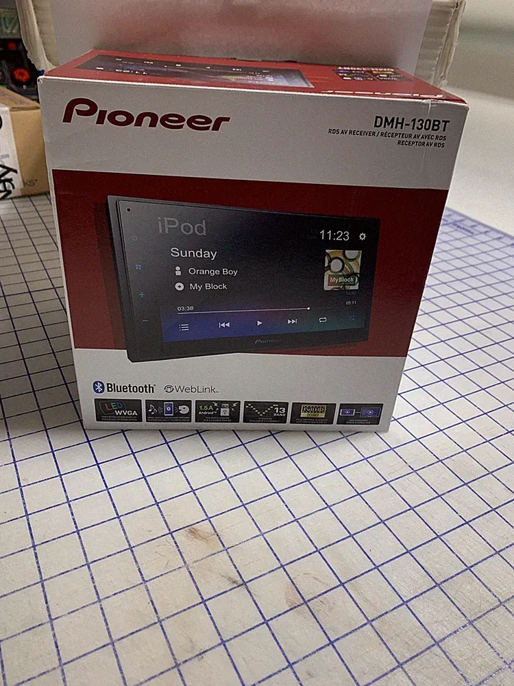 Pioneer DMH-130BT 6.8" Touchscreen Double Din Receiver Stereo Apple Andriod