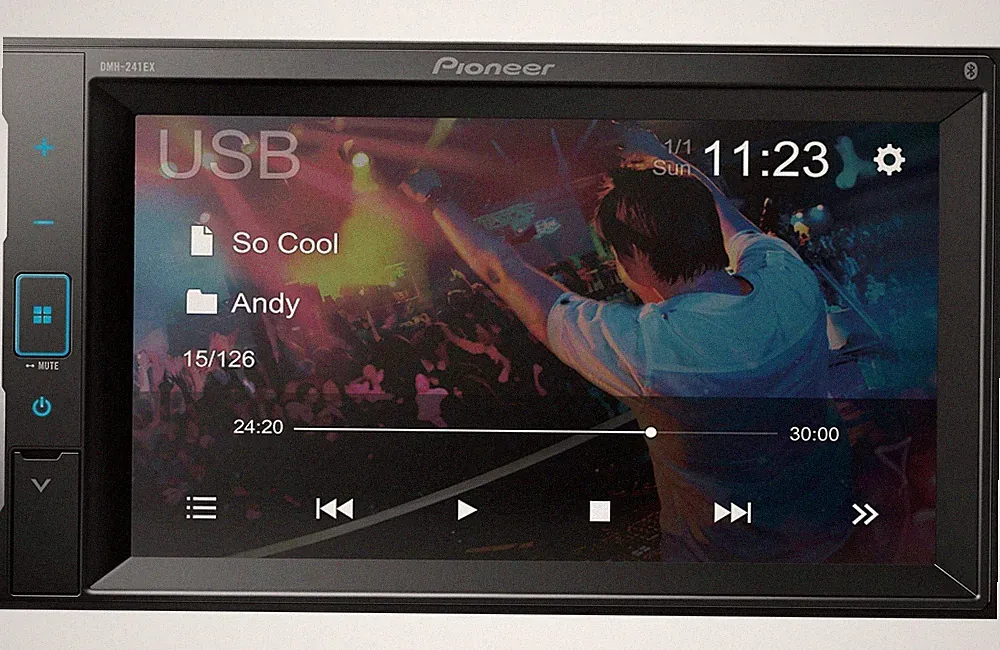 Pioneer DMH-241EX 6.2" Digital Multimedia Receiver Built in Bluetooth Double Din