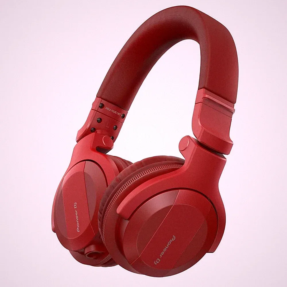 Pioneer HDJ-CUE1BT DJ Headphones w Bluetooth Wireless in Matte Red
