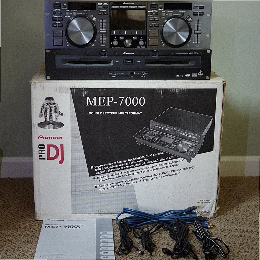Pioneer MEP-7000 Multi-Format Media Player DJ CDJ Karaoke Decks + Control Unit