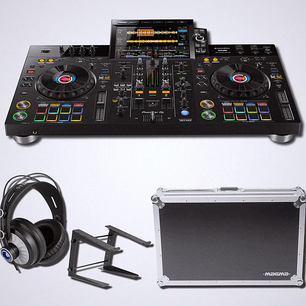 Pioneer XDJ-RX3 Digital DJ System with Magma MGA40975 Flight Case, Laptop Stand