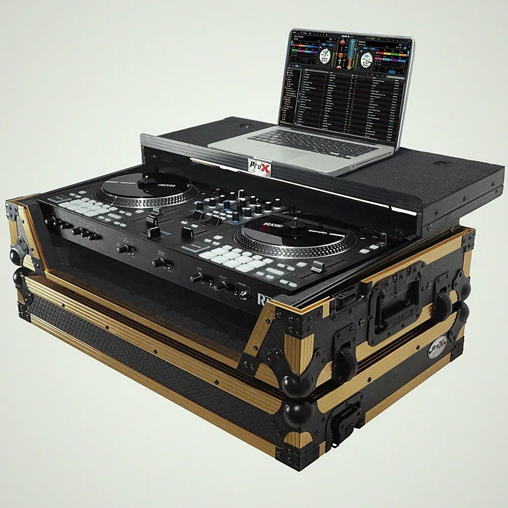 Pro X ATA Flight Style Road Case for RANE ONE DJ Controller Gold on Black
