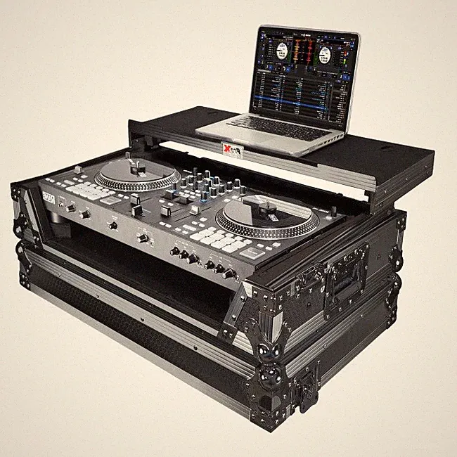 Pro X Flight Case For RANE ONE DJ Controller w/Shelf, 1U Rack, & Wheels (Black)