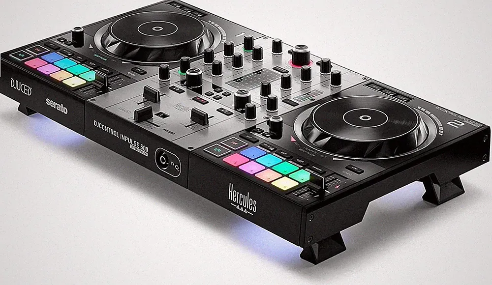Professional 2-Channel Silver DJ Controller - Inpulse 500 with Enhanced Features