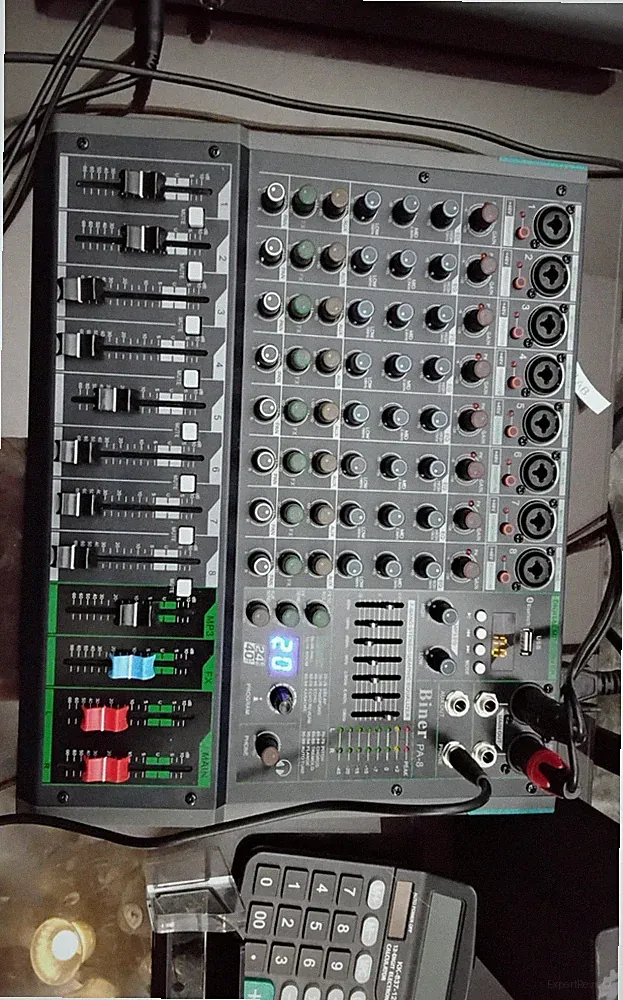 Professional Audio Mixer Depusheng PA8 8 Channels Sound Board Console DJ Mixing
