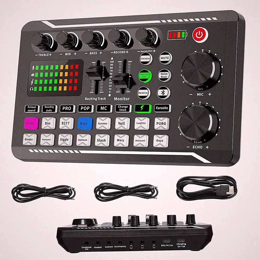 Professional Audio Mixer, SINWE Live Sound Card and Audio Interface with DJ M...