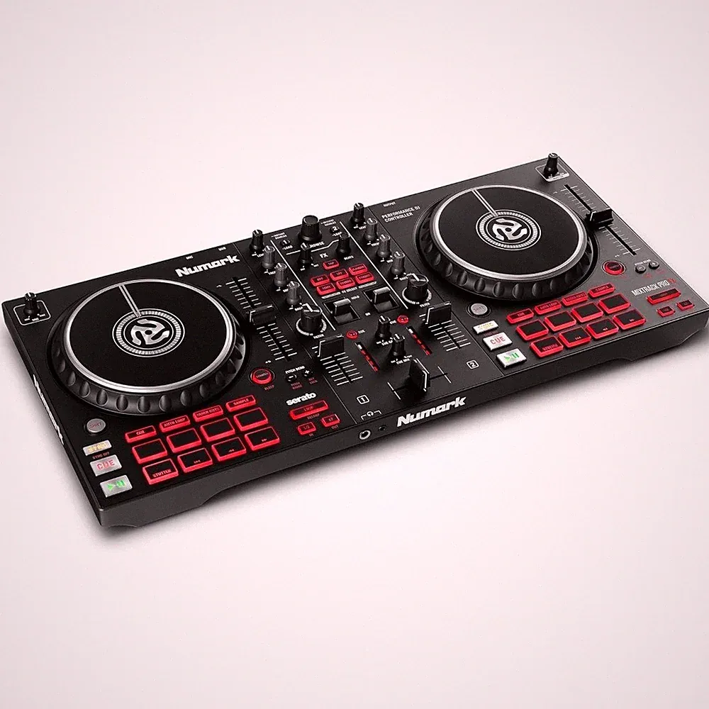 Professional DJ Controller 2 Deck with Mixer Effects Paddles Audio Interface