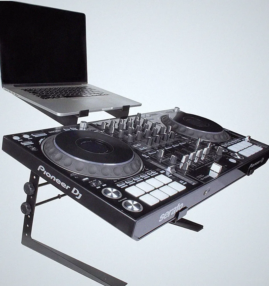 Professional DJ Controller Stand with Non-slip Rubber – Supports Two Devices