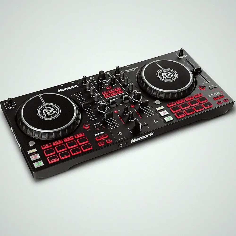 Professional DJ Controller with 2 Decks Built-in Mixer FX Paddles and USB Audio
