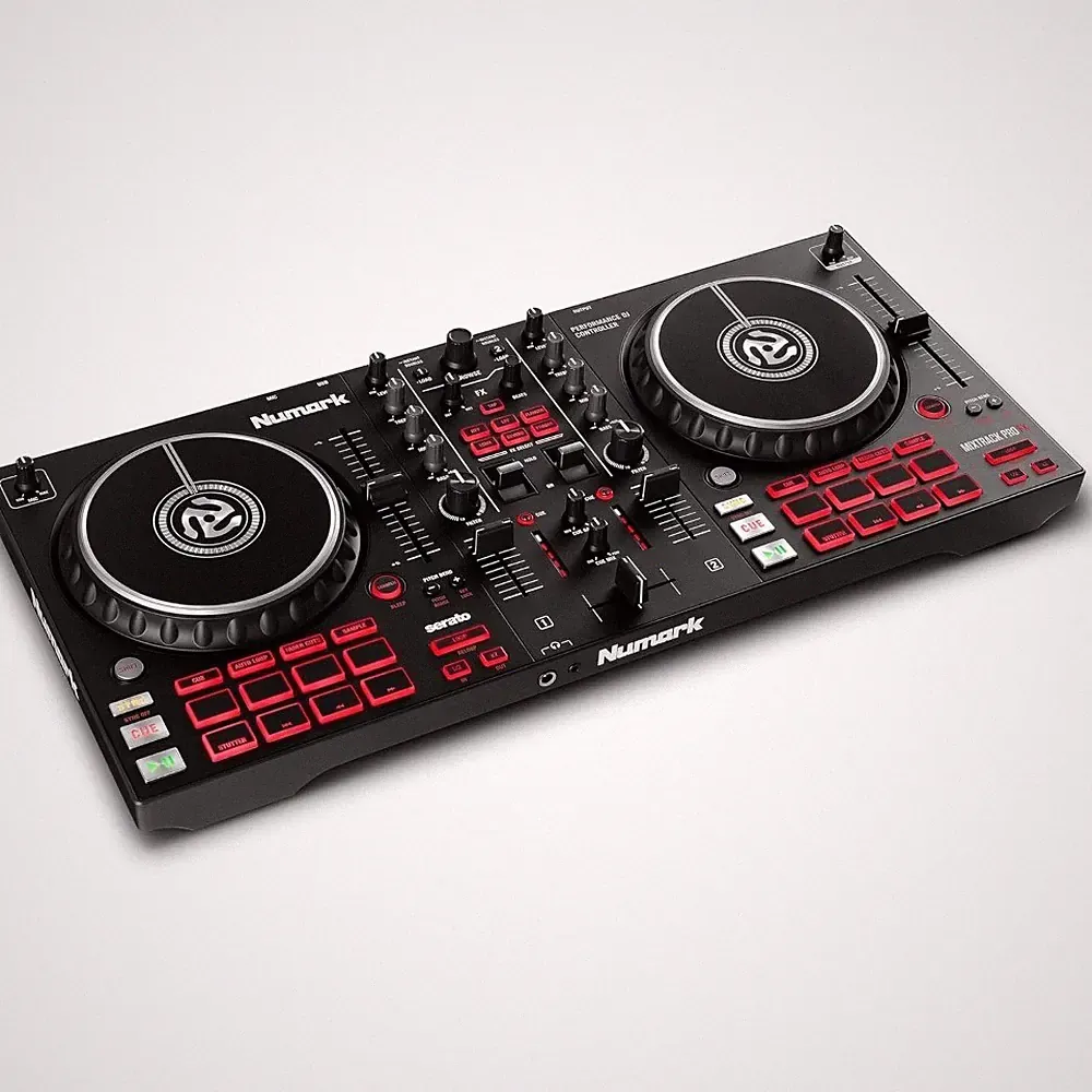 Professional DJ Controller with 2 Decks, Mixer, FX Paddles and Built-in Audio