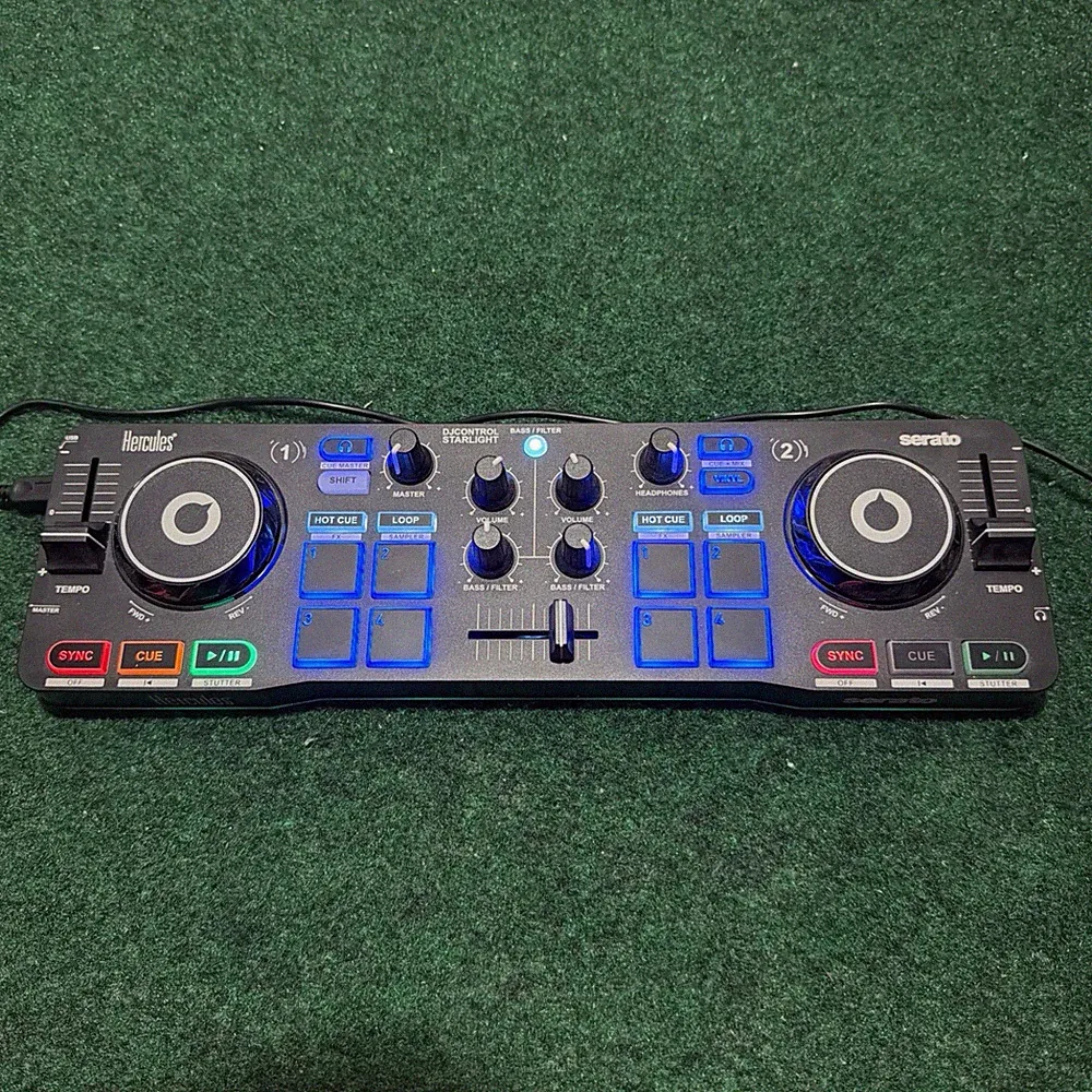 Professional Portable DJ Controller with RGB Lights and Serato