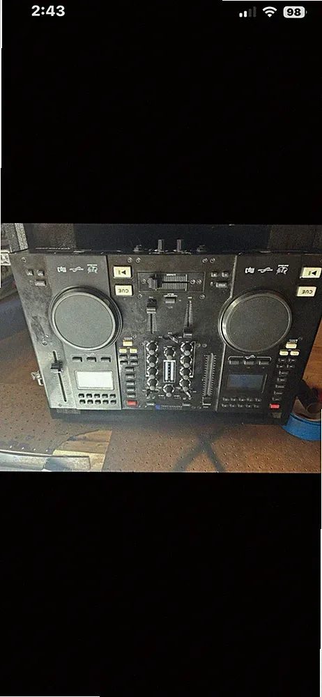 Professional SCRATCH 2500 Double Deck DJ Controller Black w/ Case