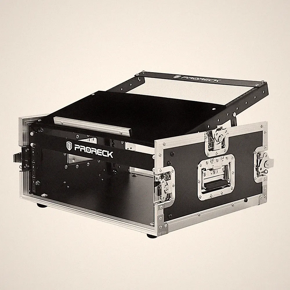 PRORECK 4U DJ Equipment Road Case 20 in Slant Mixer Top Cover Outdoor Event