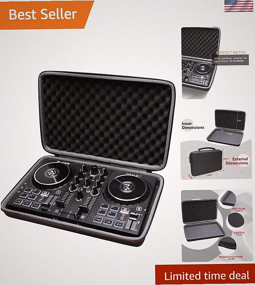 Protective EVA DJ Mixer Case for Numark Party Mix II & Hercules Controllers