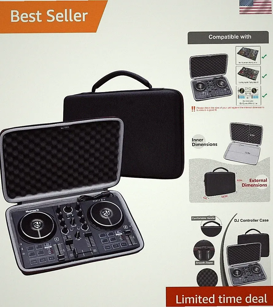 Protective EVA DJ Mixer Case – Perfect for Numark Party Mix & Hercules DJControl