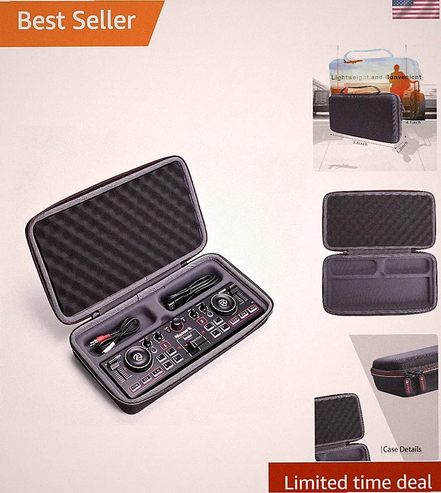 Protective Hard Case for Numark DJ2GO2 Touch Controller - 0.98 Liters Capacity