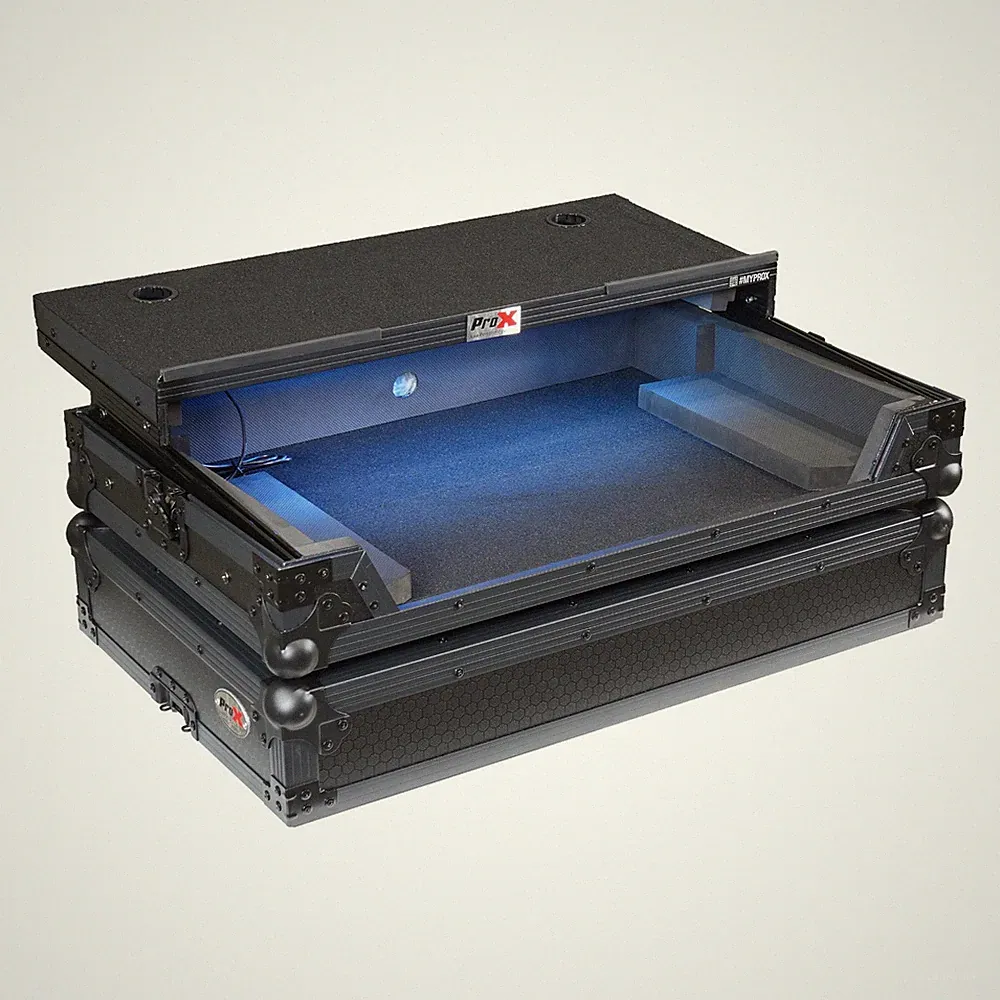 Prox ATA Flight Road Case w/RGB LED Strip For AlphaTheta XDJ-AN DJ Controller
