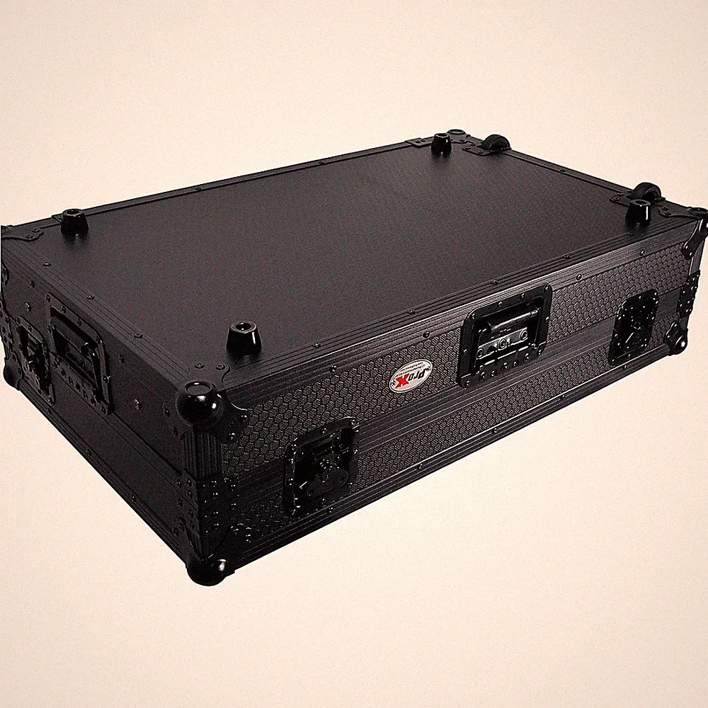 ProX ATA Flight Style Wheel Road Case For RANE Four with 1U Rack Space Black LN