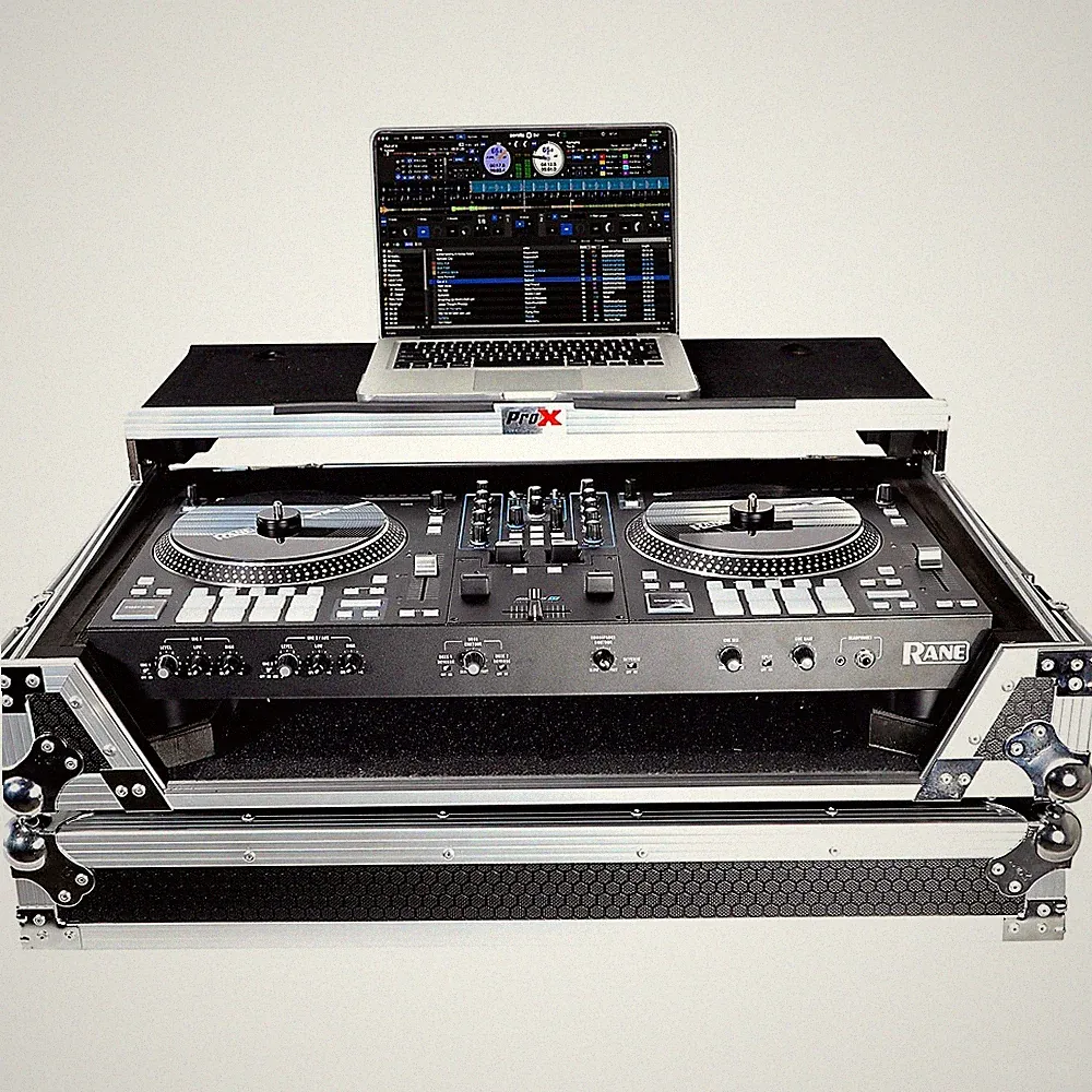 ProX Flight Case RANE ONE DJ Controller w/Sliding Laptop Shelf/1U Rack/Wheels