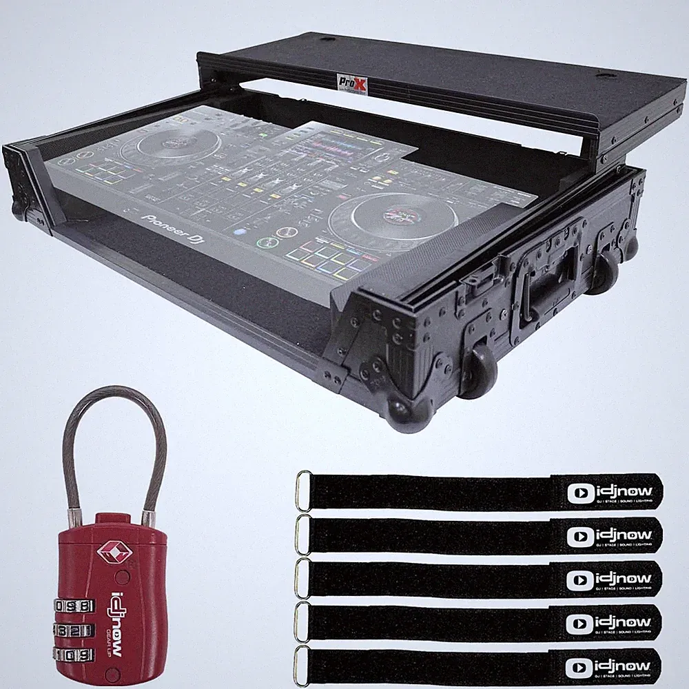 ProX Pioneer XDJ-XZ DJ System Black Flight Case with Red TSA Lock idjnow