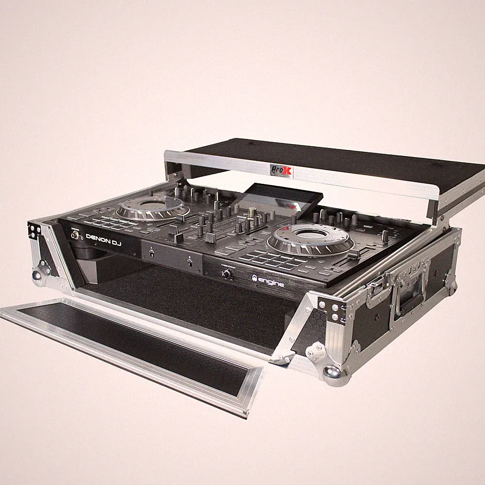ProX Road Case w/Laptop Shelf for Denon Prime 2 Standalone DJ System Controller