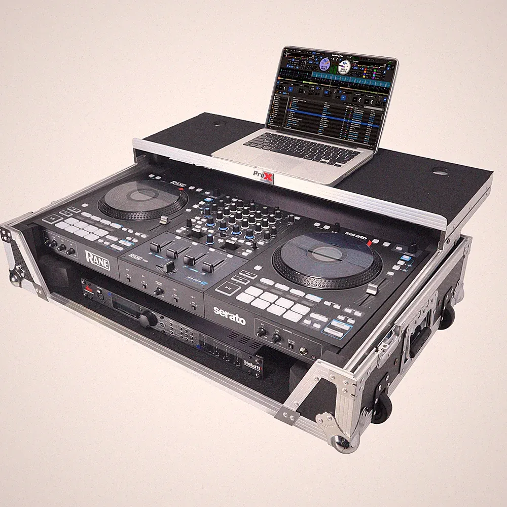 ProX XS-RANEFOUR WLT ATA Flight Case For RANE Four DJ Controller w/Laptop Shelf