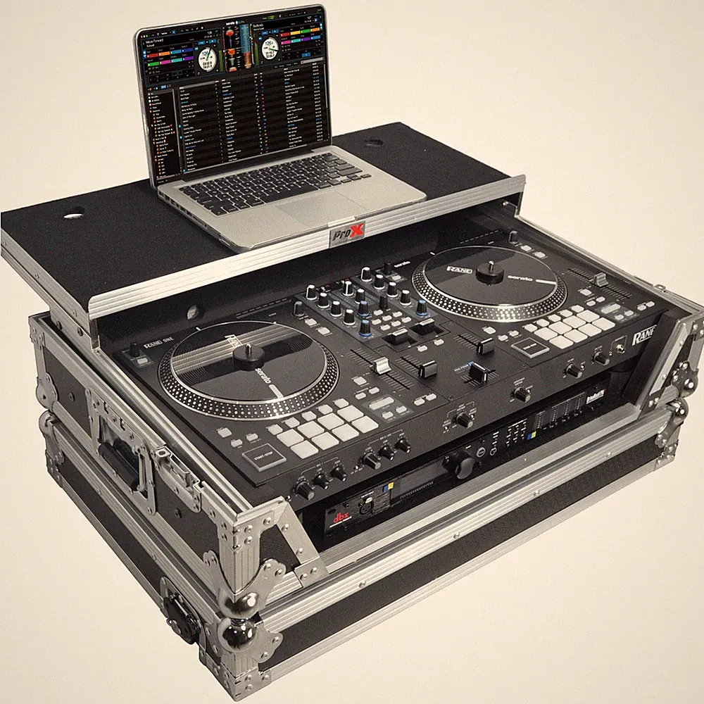 ProX XS-RANEONEWLT Flight Case for Rane One MK1/MK2+Sliding Laptop Shelf+Wheels