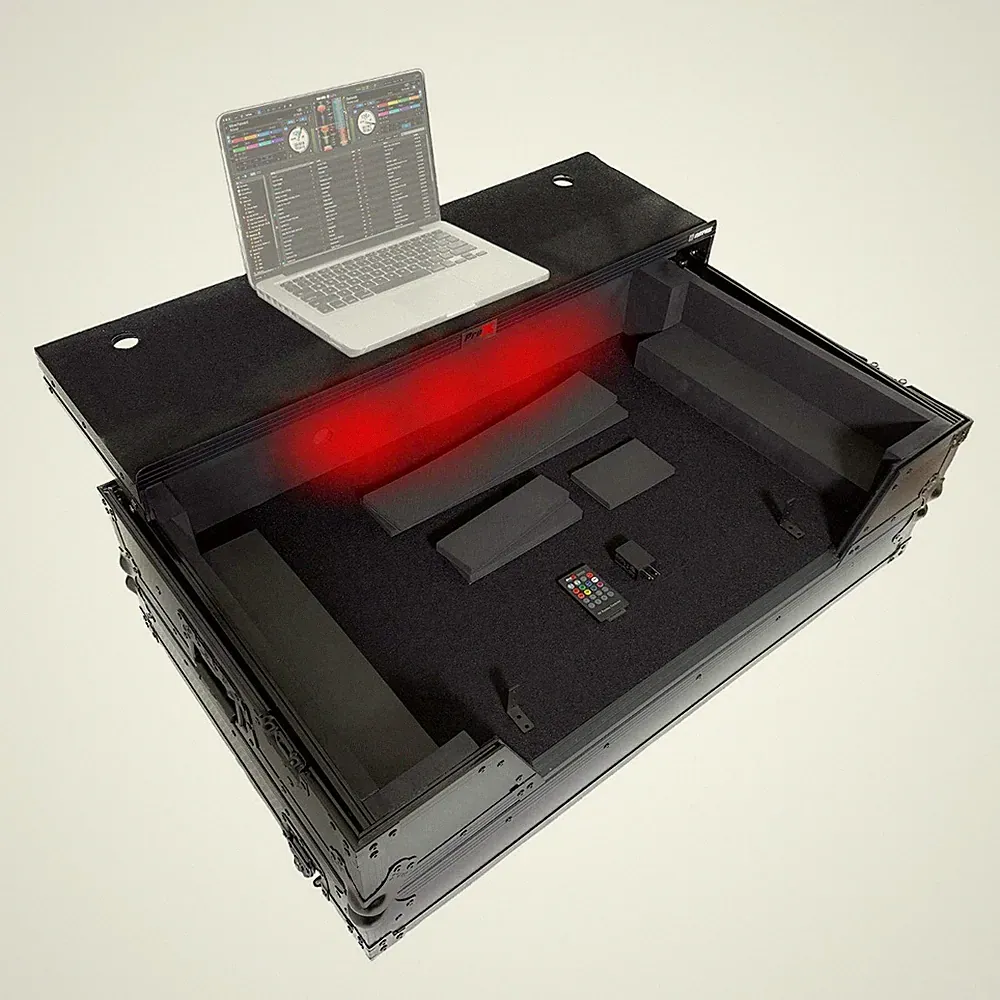 ProX XS-XDJAZ WLTBL LED Flight Case for XDJ-AZ Controller Black w Laptop Stan...