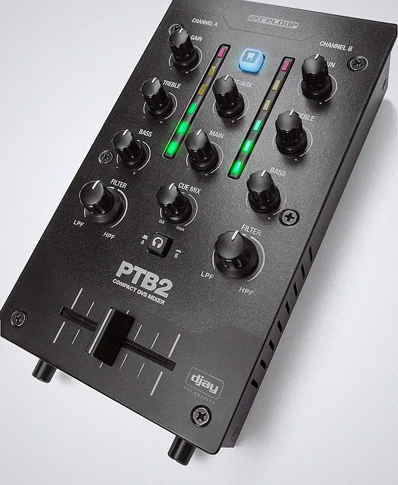 PTB-2 Portable and Compact 2+1-Channel DJ Mixer