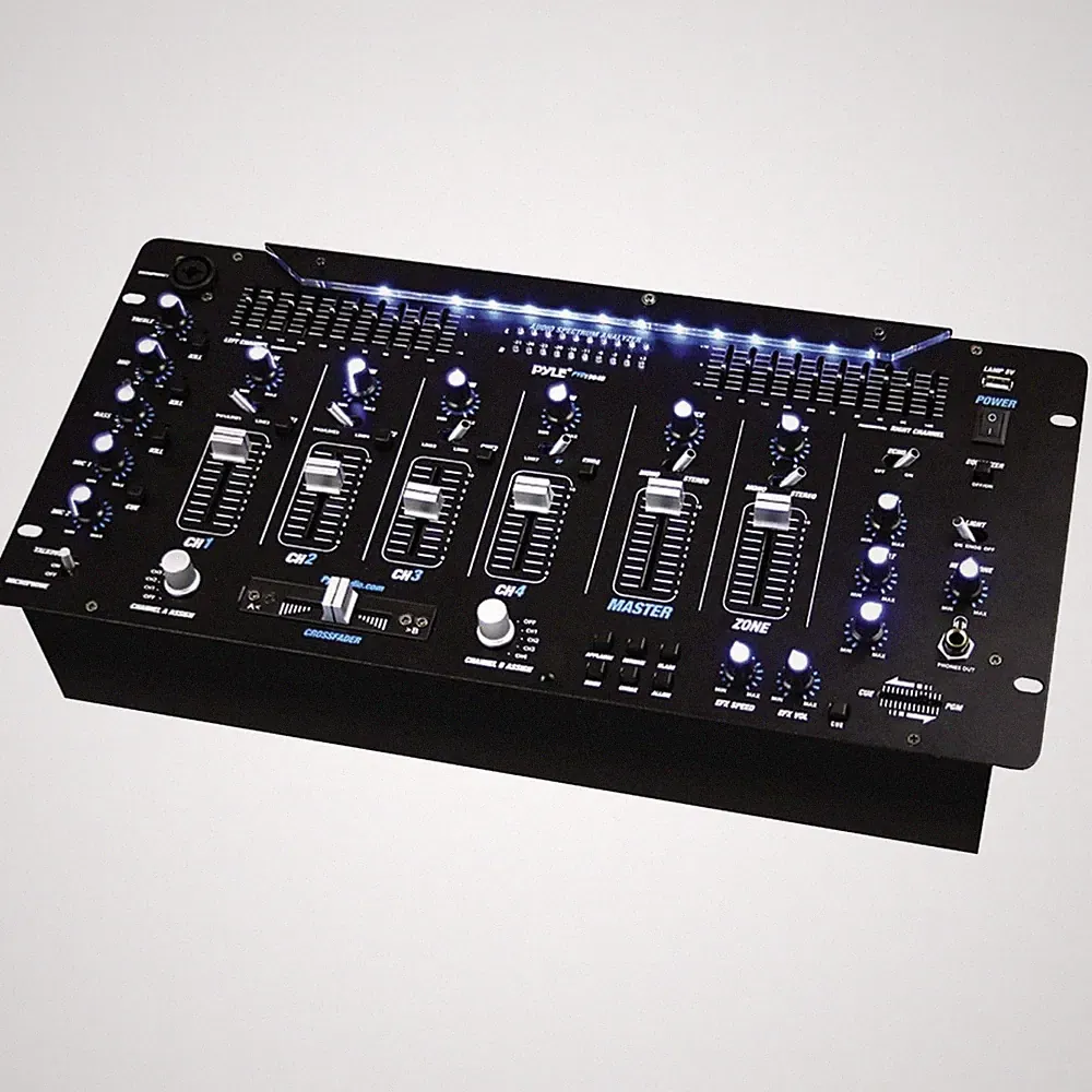 Pyle 6 Channel Mixer, Bluetooth DJ Controller, Stereo Professional...