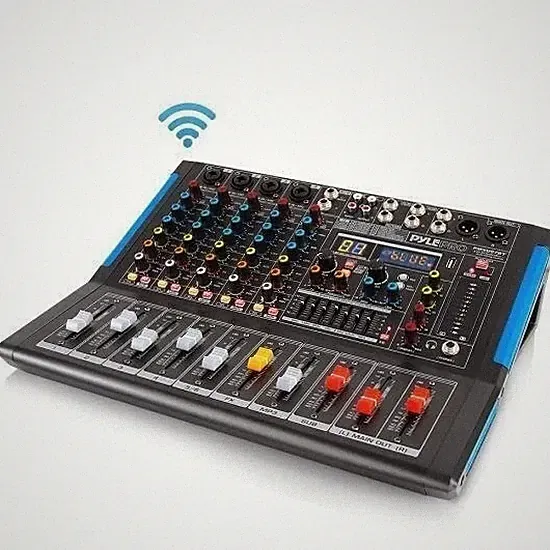 Pyle 6Ch Bluetooth Studio DJ Controller Audio Mixer Console System/ PMXU67BT
