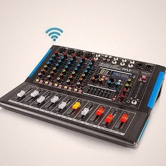 Pyle 6Ch Bluetooth Studio DJ Controller Audio Mixer Console System/ PMXU67BT