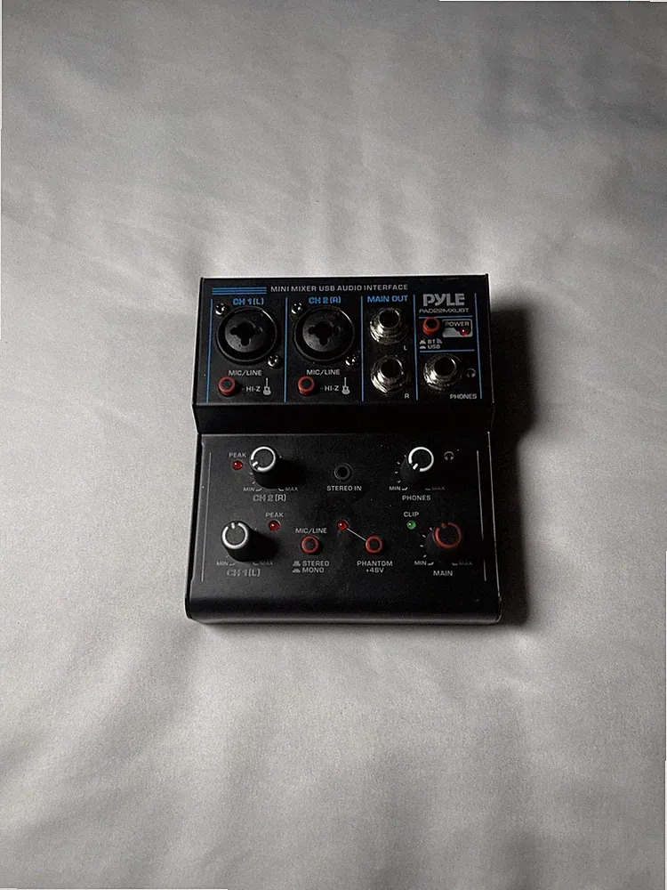 Pyle PAD22MXUBT Professional Wireless DJ Audio Mixer - 2-Channel Bluetooth
