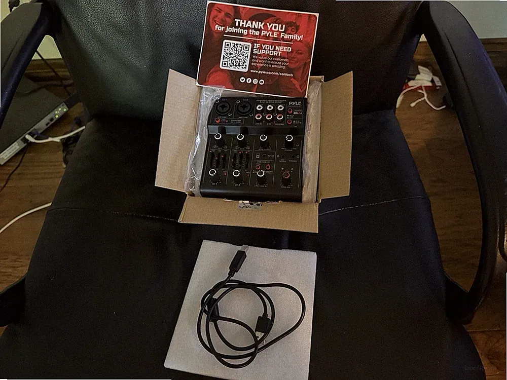 Pyle PAD43MXUBT Wireless DJ Audio - 4 Channel Bluetooth Controller Sound Mixer
