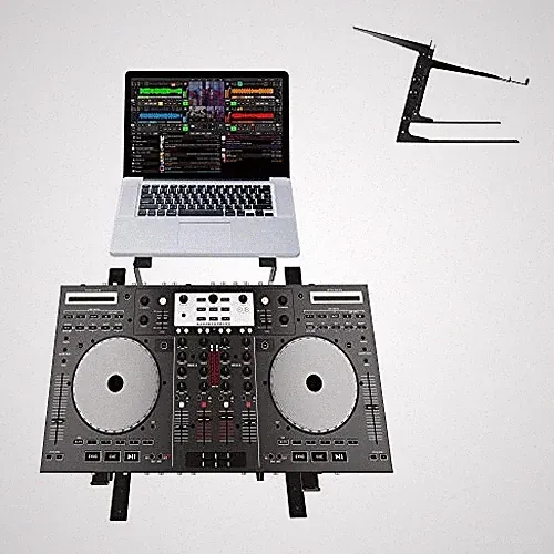 Pyle PLPTS38 Universal Dual Laptop Stand, Sound Equipment DJ Mixing Workstation
