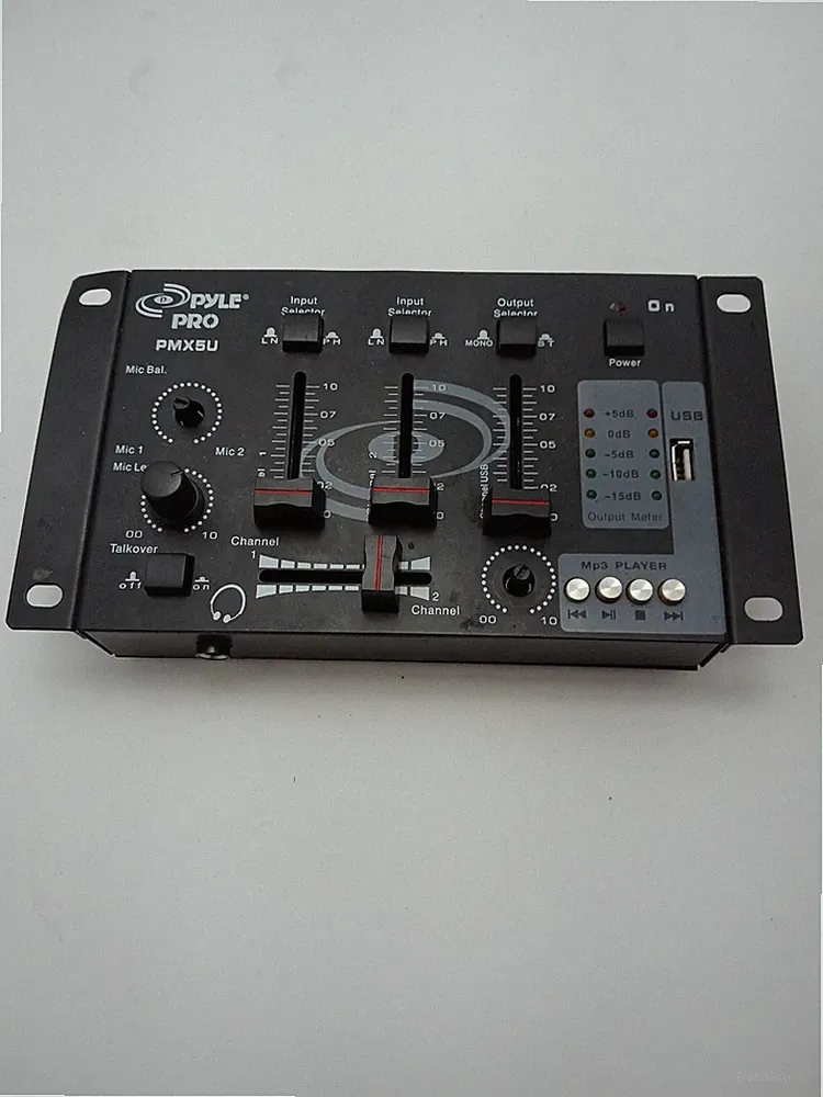 Pyle PMX5U DJ Mixer (No Power Cord) -USED- Tested