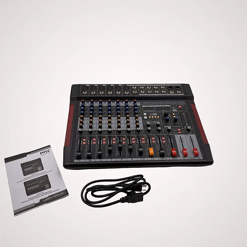 Pyle PMX648 Professional DJ Audio Mixer Controller 8-Channel DJ Controller