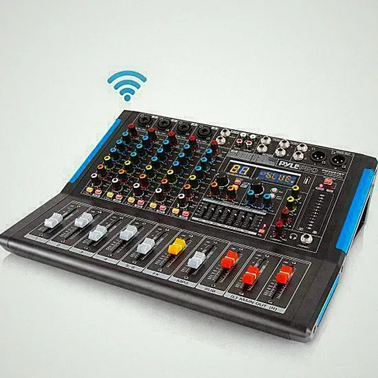Pyle PMXU67BT Bluetooth 6 Ch. Studio DJ Controller Audio Mixer Console System