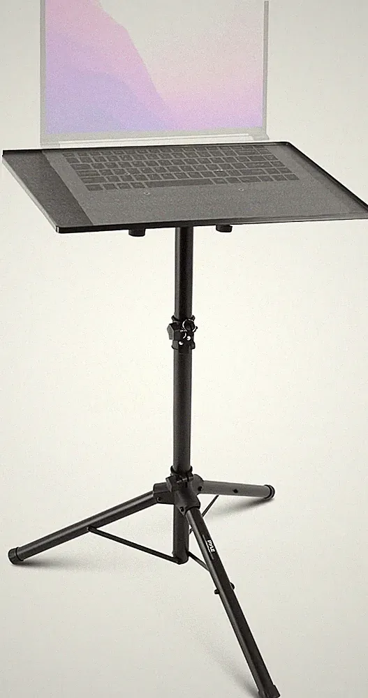 PYLE-PRO DJ Laptop, Projector Stand- Computer Equipment 23" to 41", Black