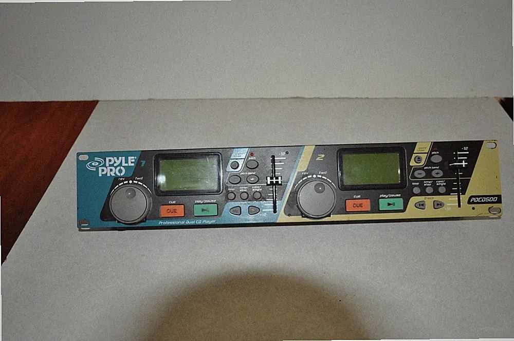 Pyle Pro PDCD500 Professional DJ Dual Deck Control Panel & Cable Tested & Works